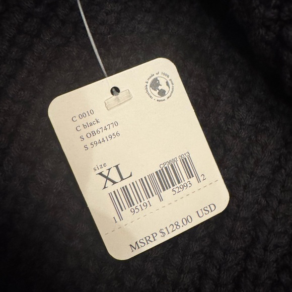 Free People Black Ribbed Turtleneck Sweater - Picture 2 of 4